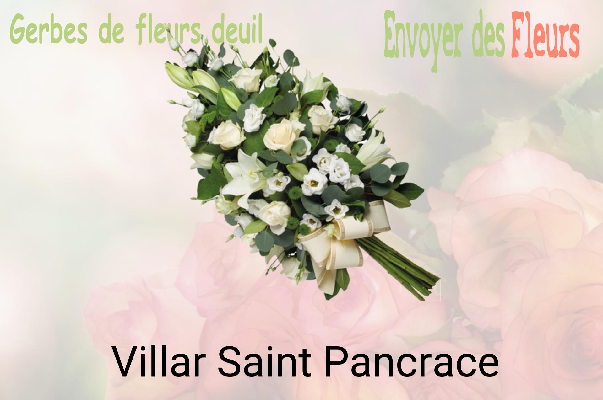 Gerbe de fleurs de deuil livrée à Villar-Saint-Pancrace
